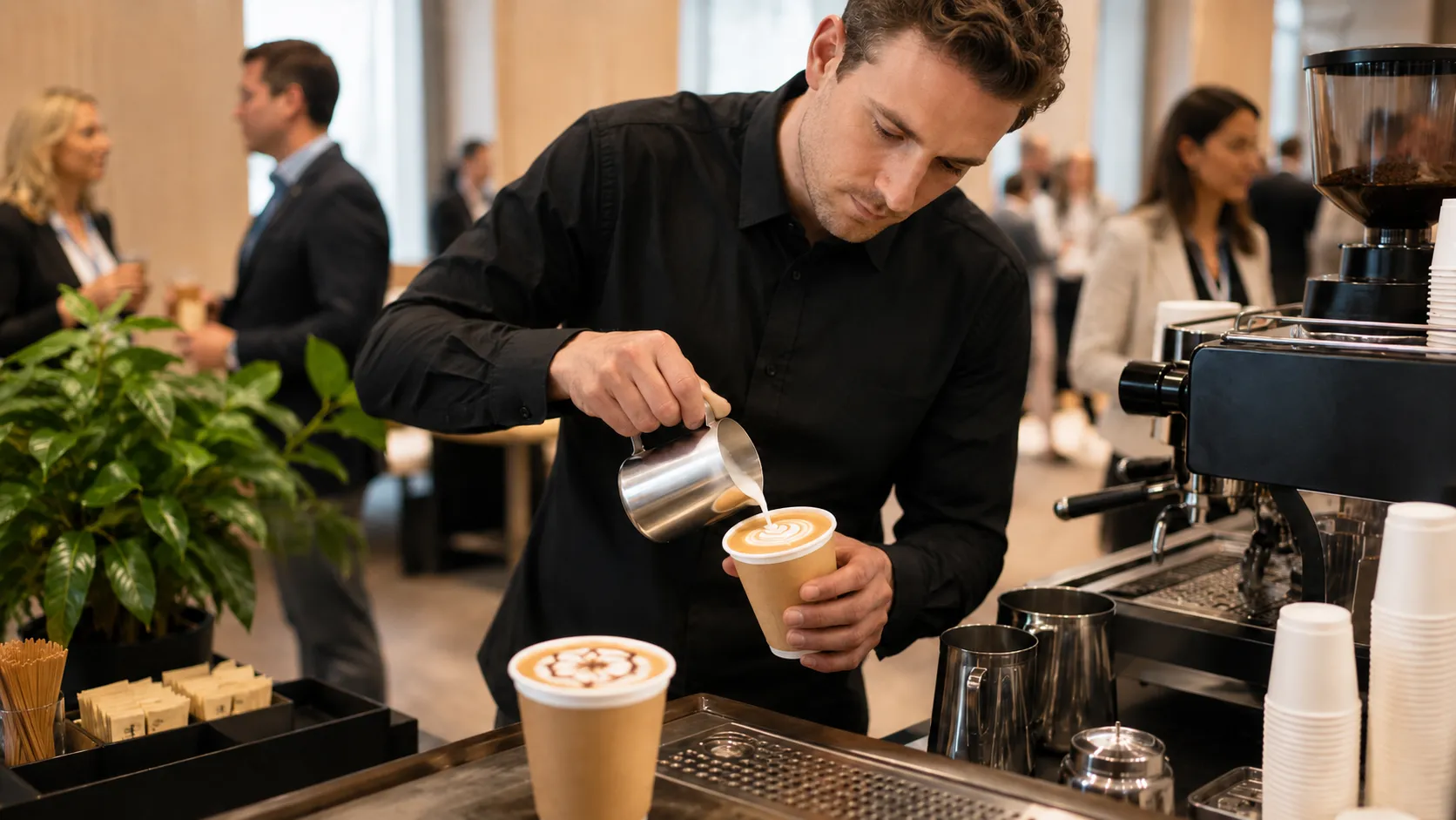 Kawa na evencie - barista i latte art